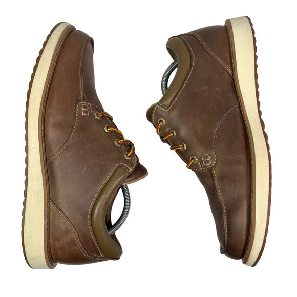 LL Bean Men's Stonington Moc Toe Leather Ankle Work Wedge Boots Size 10M Brown - Picture 3 of 8